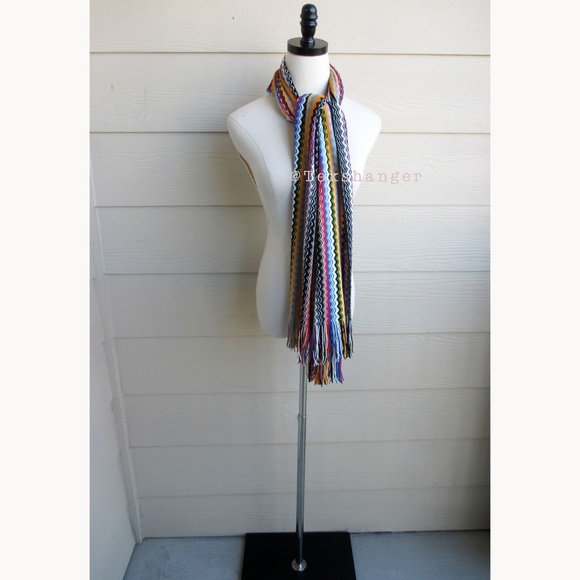 NWT Missoni Wool Chevron Pattern Multicolor Scarf - Picture 8 of 9